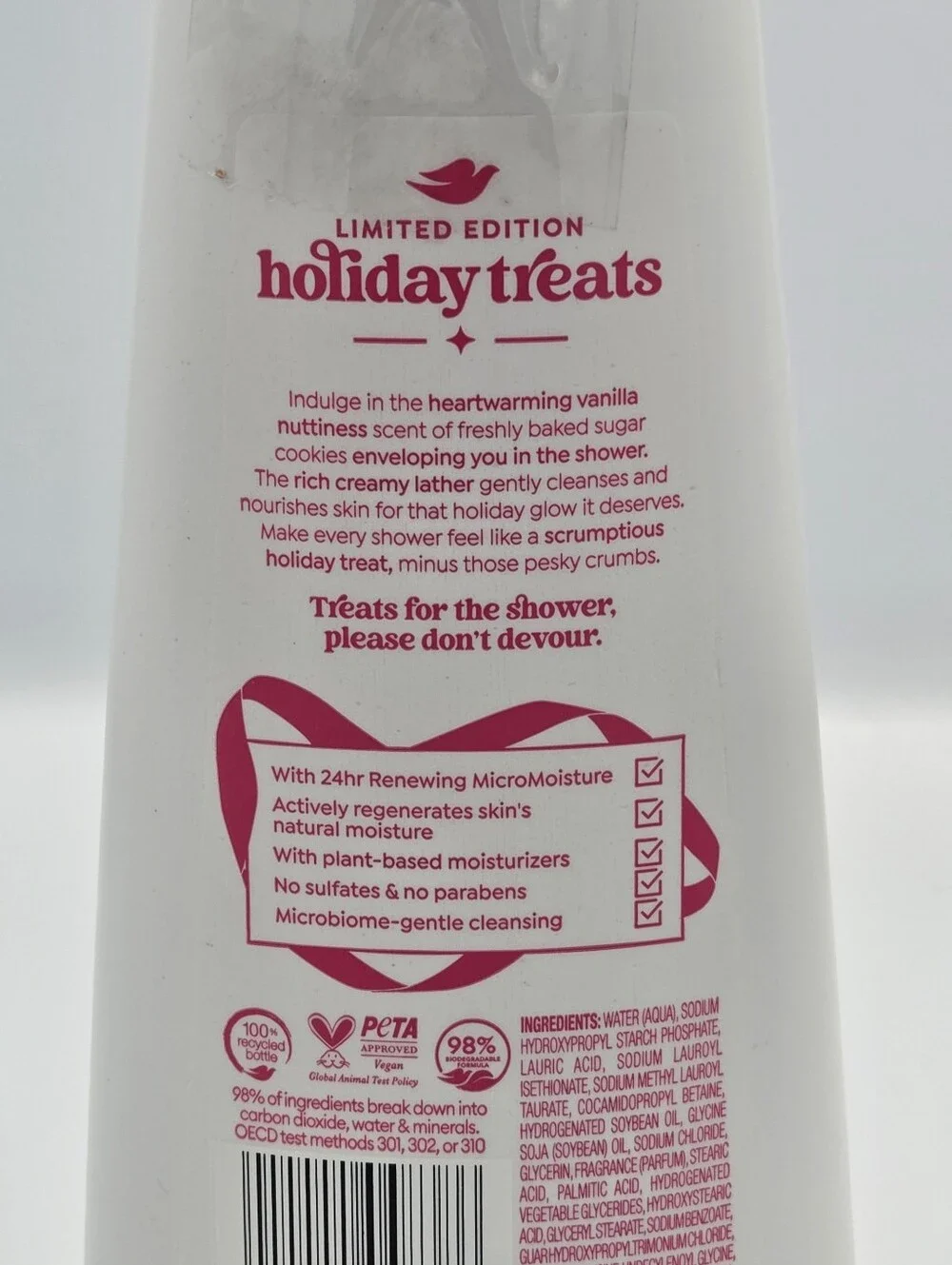 Dove Sugar Cookie Limited Edition Body Wash 20 Oz Nwt
